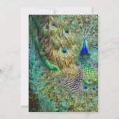 Art Deco Peacock Glam Old Hollywood Couples Dusche Einladung (Rückseite)