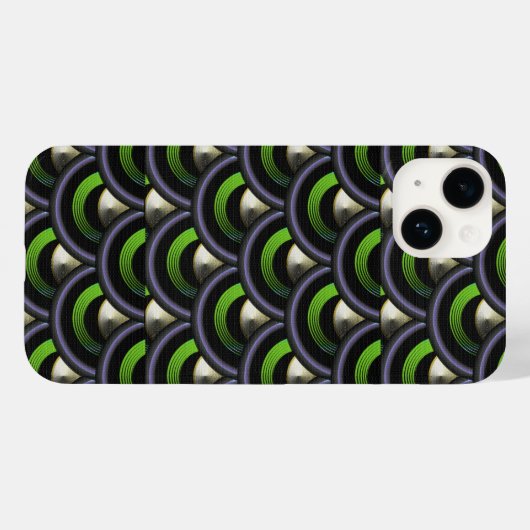 Art Deco Peacock Meerjungfrau Fischskala Case-Mate iPhone Hülle (Rückseite (Horizontal))
