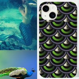 Art Deco Peacock Meerjungfrau Fischskala Case-Mate iPhone Hülle
