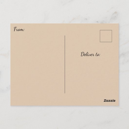 Art Deco Peacock Postkarte (Rückseite)