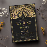 Art Deco Peacock Wedding Einladung<br><div class="desc">Feiern Sie Ihren besonderen Tag mit dieser Art Deco Pfauenhochzeit-Einladung. Sie können dies durch einen Klick auf "PERSONALISIEREN" weiter anpassen. Für weitere Fragen wenden Sie sich bitte an ThePaperieGarden@gmail.com</div>