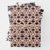 Art Deco Perlen Anthrazit und Weiß Muster Geschenkpapier Set (Beispiel)