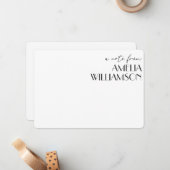 Art Deco Personalisierter Name Stationery Mitteilungskarte (Vorderseite/Rückseite Beispiel)