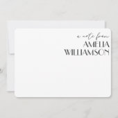 Art Deco Personalisierter Name Stationery Mitteilungskarte (Vorderseite)