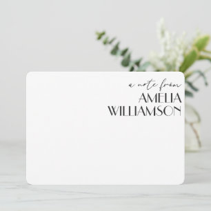 Art Deco Personalisierter Name Stationery Mitteilungskarte