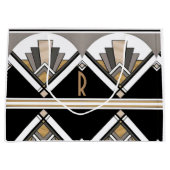 Art Deco Personalisiertes Delight Muster Große Geschenktüte (Vorderseite)