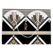 Art Deco Personalisiertes Delight Muster Große Geschenktüte (Rückseite)