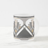 Art Deco Personalisiertes Delight Muster Mattglastasse (VorderseiteRechts)