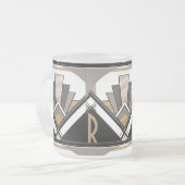 Art Deco Personalisiertes Delight Muster Mattglastasse (Vorderseite Links)