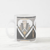 Art Deco Personalisiertes Delight Muster Mattglastasse (Links)