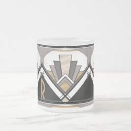 Art Deco Personalisiertes Delight Muster Mattglastasse