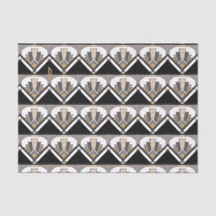 Art Deco Personalisiertes Delight Muster Seidenpapier