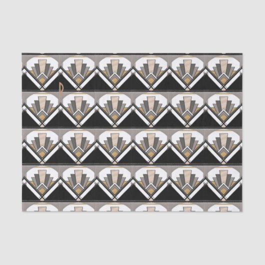 Art Deco Personalisiertes Delight Muster Seidenpapier (Vorderseite)