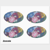 Art Deco Petunias - Aufkleber (Blatt)