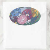 Art Deco Petunias - Aufkleber (Tasche)