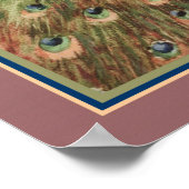 Art-Deco-Pfau der 1920er Jahre von Carlo Chiostri Poster (Ecke)