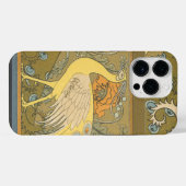Art Deco Pfau iPhone Hülle (Rückseite (Horizontal))