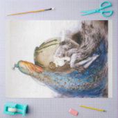 Art Deco Pfau und Dekoupage der Maus Seidenpapier (Basteln)