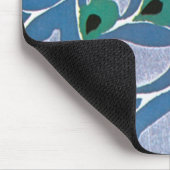 Art-Deco-Pfau von Seguy Mousepad (Ecke)