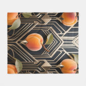 Art Deco Pfirsich-Muster Fleecedecke (Vorderseite (Horizontal))
