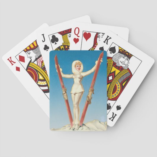 Art Deco Pin Up Spielkarten (Rückseite)