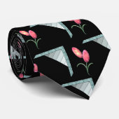 Art Deco Pink Pussy Willow Krawatte (Gerollt)