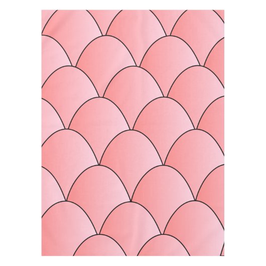 Art Deco Pink Scales Design Tableclout Tischdecke (Vorderseite)