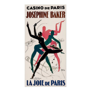 Art Deco-Plakat für Josephine Baker. Poster