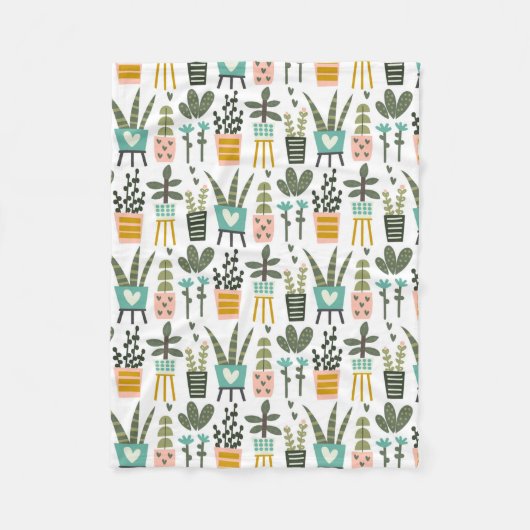 Art Deco Planter Fleecedecke (Vorderseite)