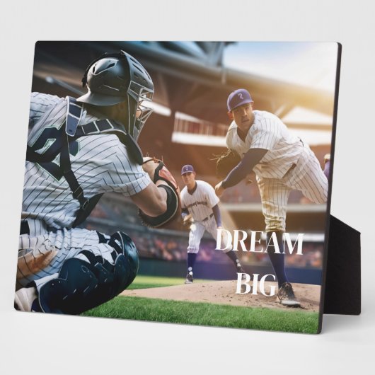 Art Deco Plaque-Baseball Fotoplatte (Seite)
