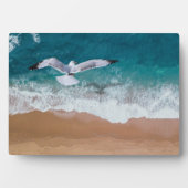 Art Deco Plaque Beach Scene Fotoplatte (Vorderseite)