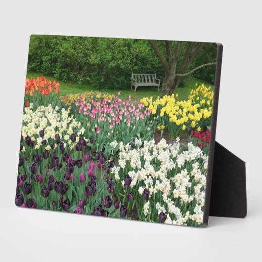 Art Deco Plaque-Blume Plaque Fotoplatte (Seite)