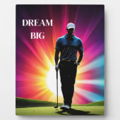 Art Deco Plaque-Golf Player Fotoplatte (Vorderseite)