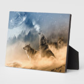 Art Deco Plaque-Wolves Plaque Fotoplatte (Seite)