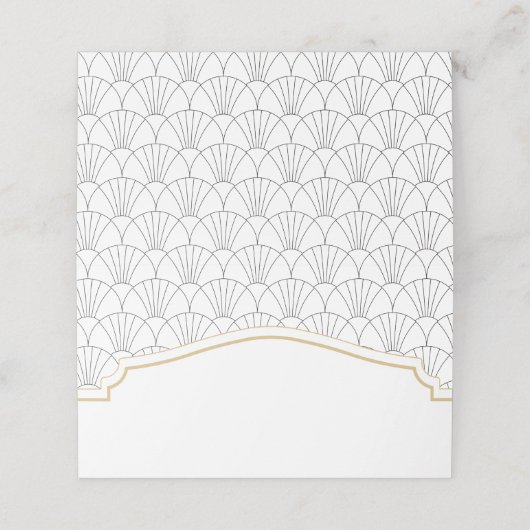 Art-Deco-Platzkarten für Hochzeiten oder Party Platzkarte (Außenseite Aufgefaltet)