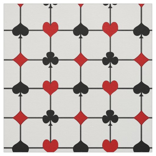 Art Deco Playing Card Anzug v2 Stoff (Muster)