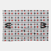 Art Deco Playing Card Anzugs v2 Mit Monogramm Geschirrtuch (Horizontal)