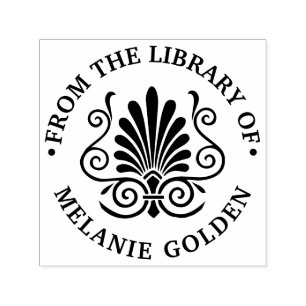 Art Deco Plume Arabesque Permastempel