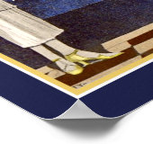 Art-Deco-Pochoir der 1920er Jahre "Two Doves" Poster (Ecke)