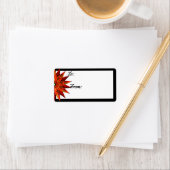 Art Deco Poinsettia bis weg Adressaufkleber (Insitu)