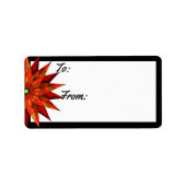 Art Deco Poinsettia bis weg Adressaufkleber (Vorne)