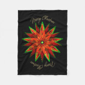 Art Deco Poinsettia WOW Fleecedecke (Vorderseite)