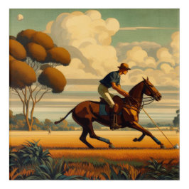 Art Deco Polo Acryl Wandkunst