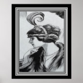 Art-Deco-Portrait eines Flapper ca.1920 - 16x20 Poster (Vorne)