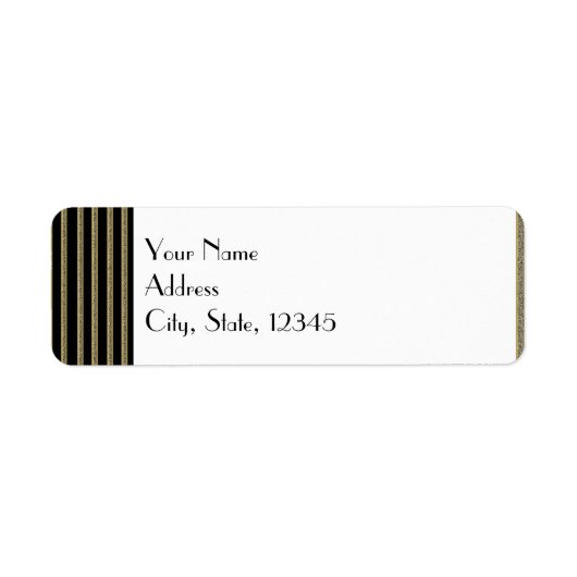 Art Deco Posh Wedding Label (Vorne)