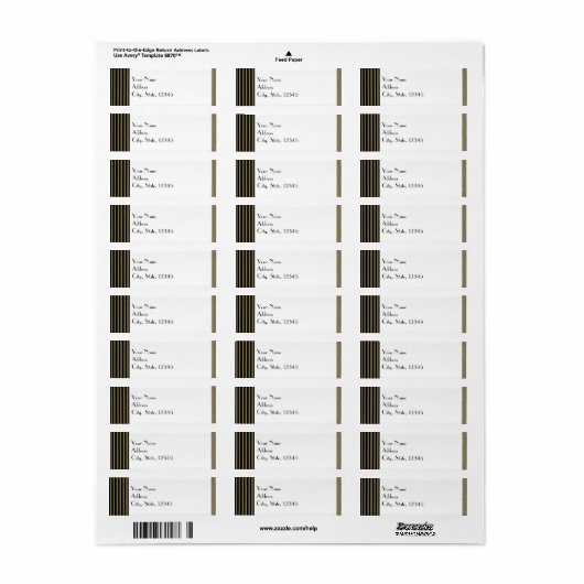 Art Deco Posh Wedding Label (Vorne)