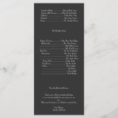 Art Deco Posh Wedding Programm (Rückseite)