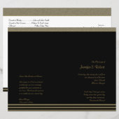 Art Deco Posh Wedding Programm (Vorne/Hinten)