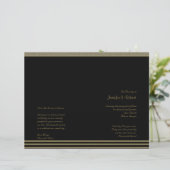 Art Deco Posh Wedding Programm (Stehend Vorderseite)