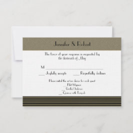Art Deco Posh Wedding Response Card RSVP Karte